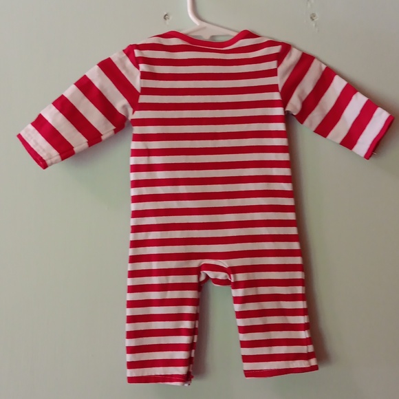 🎄Three Sisters striped snowman romper - Picture 4 of 4